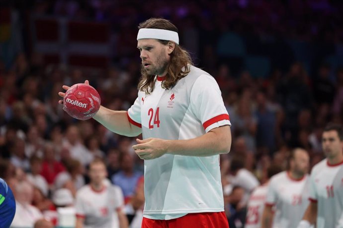 El danés Mikkel Hansen, en Paris 2024.