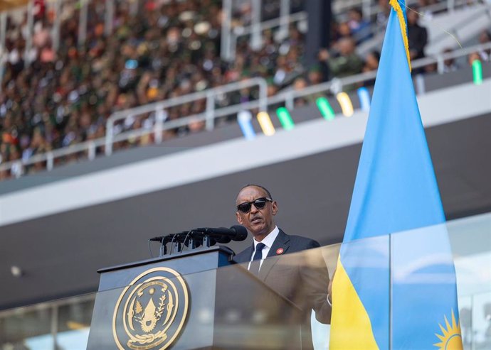 El presidente de Ruanda, Paul Kagame, jura su cuarto mandato en el estadio de Kigali, a 11 de agosto de 2024