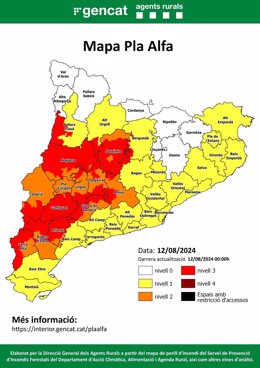 131 Municipios De Lleida, Tarragona Y Barcelona En Peligro Muy Alto De Incendio