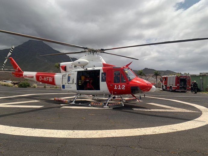 Archivo - Imagen de recurso del helicóptero del GES