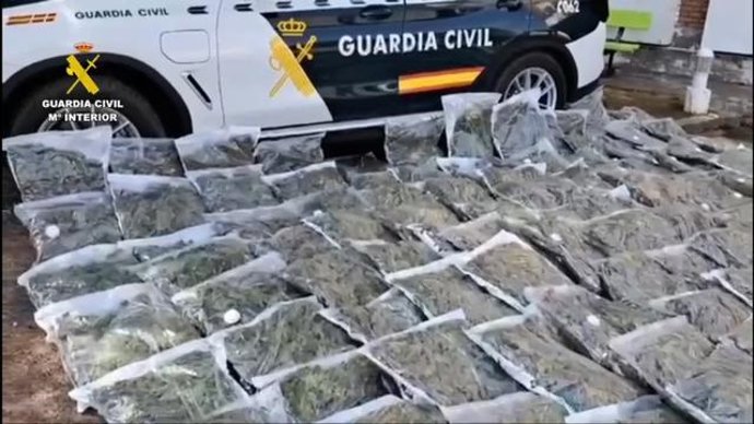 Parte de lo incautado en la operación de la Guardia Civil en La Ribagorza