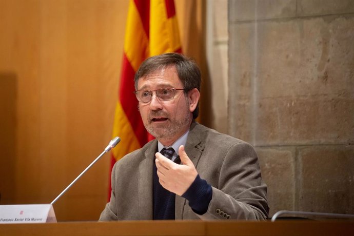 Archivo - El secretario de Política Lingüística, Francesc Xavier Vila, en la sede de la Consellería de Cultura, a 12 de enero de 2022, en Barcelona, Cataluña, (España)