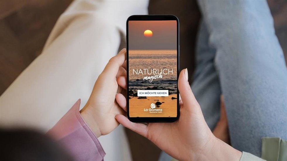 Ejemplo de creatividad diseñada para la campaña digital de promoción de La Gomera como destino