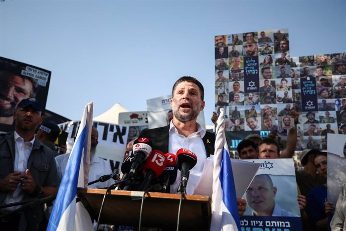 Archivo - El ministro de Finanzas de Israel, Bezalel Smotrich