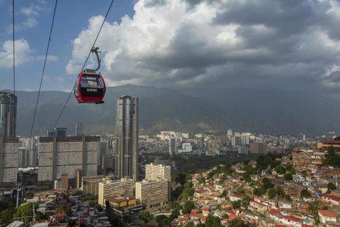 Archivo - February 3, 2024, Caracas, Distrito Capital, Venezuela: San Agustin MetroCable. The Caracas MetroCable is a cable car integrated to the Caracas Metro, designed so that the inhabitants of the popular neighborhoods of Caracas, usually located in t