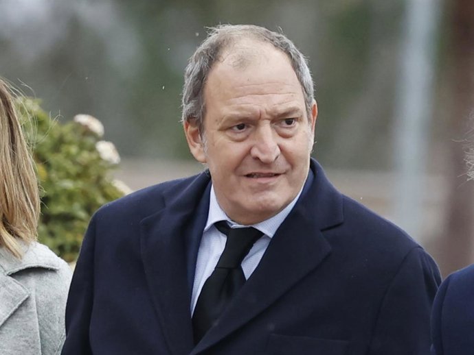 Archivo - Juan Gómez Acebo, el pasado 2 de marzo en la capilla ardiente de su hermano Fernando