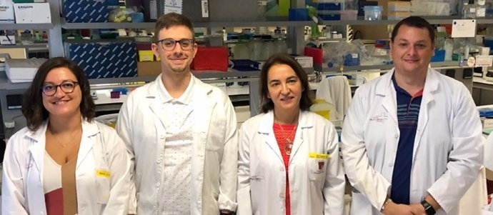 Investigadores del equipo 'Neoplasias Mieloides y Hemostasia del Desarrollo' de la UCAM y del Centro Regional de Hemodonación