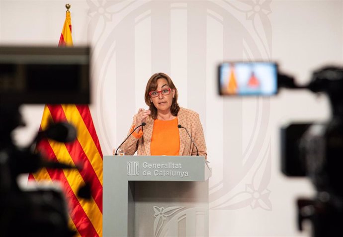 La consellera y portavoz del Govern, Sílvia Paneque, en una rueda de prensa tras el primer Consell Executiu