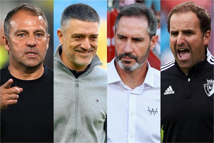 Hansi Flick, García Pimienta, Vicente Moreno y Jagoba Arrasate