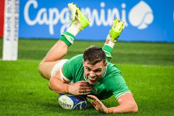 Archivo - Garry RINGROSE of Ireland scores his try during the World Cup 2023, Pool B rugby union match between Ireland and Scotland on October 7, 2023 at Stade de France in Saint-Denis near Paris, France - Photo Matthieu Mirville / DPPI