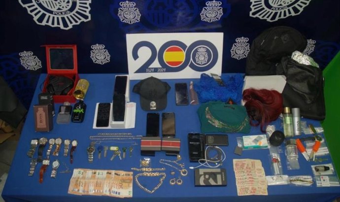 Artículos encontrados por la Policía Nacional