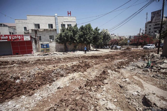 Zona de Yenín (Cisjordania) tras una redada de las fuerzas israelíes