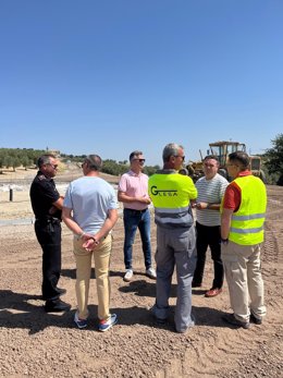 Vsita a las obras en la carretera entre Sabiote y la A-32