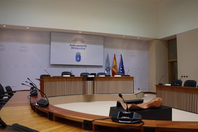 Sala del Pazo do Hórreo donde se celebra la Diputación Permanente