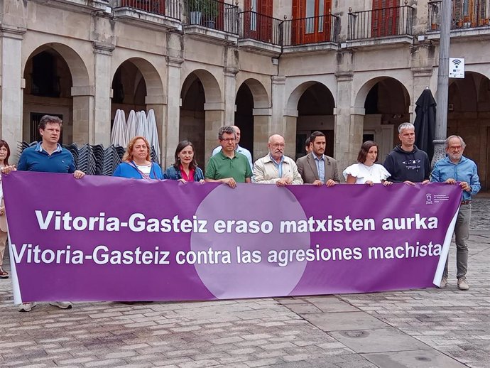 Concentración contra las agresiones machistas en Vitoria-Gasteiz