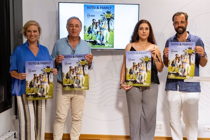 Presentación en la Diputación de Huelva del concierto 'Soto & Family' que se celebrará en el Cerro de Andévalo.