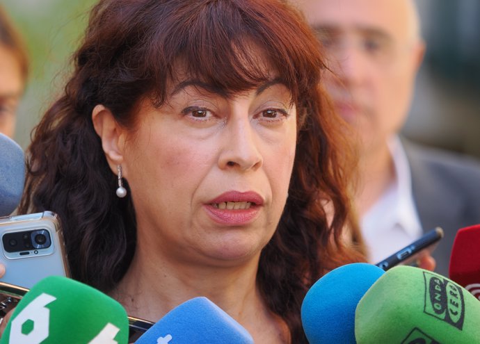 La ministra de Igualdad, Ana Redondo, atiende a medios tras un minuto de silencio por la última víctima de violencia de género, en la Delegación del Gobierno de Castilla y León, a 14 de agosto de 2024, en Valladolid, Castilla y León (España).