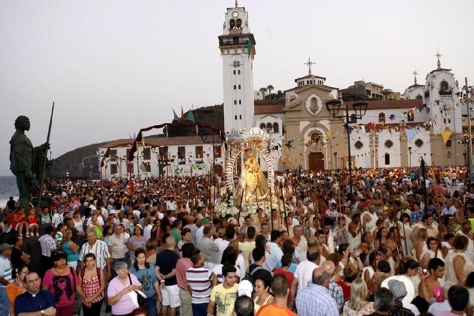 Archivo - Celebración de la festividad de la Virgen de Candelaria