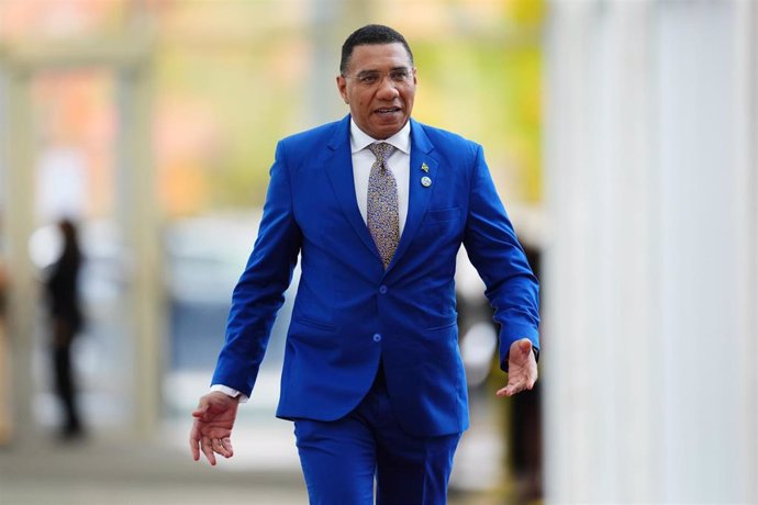 Archivo - El primer ministro de Jamaica, Andrew Holness