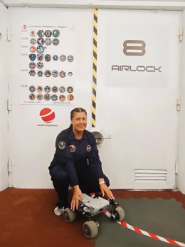 La astronauta análoga cordobesa Mariló Torres en la misión espacial simulada M6 Zulawski en la Estación de Investigación LunAres de Polonia.