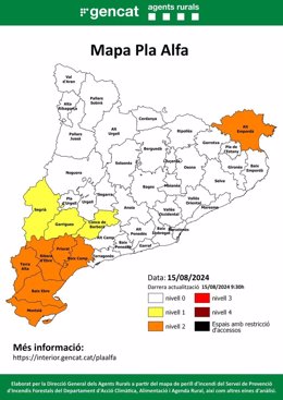 Mapa del Pla Alfa de este jueves