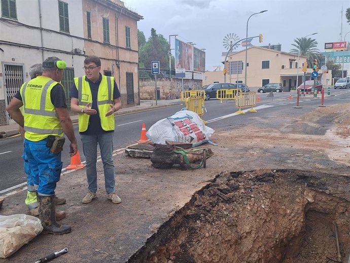 Avería en la calle Manacor de Palma