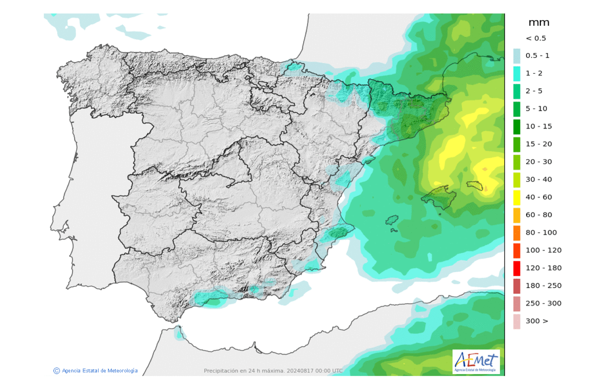 Precipitación máxima en 24 horas