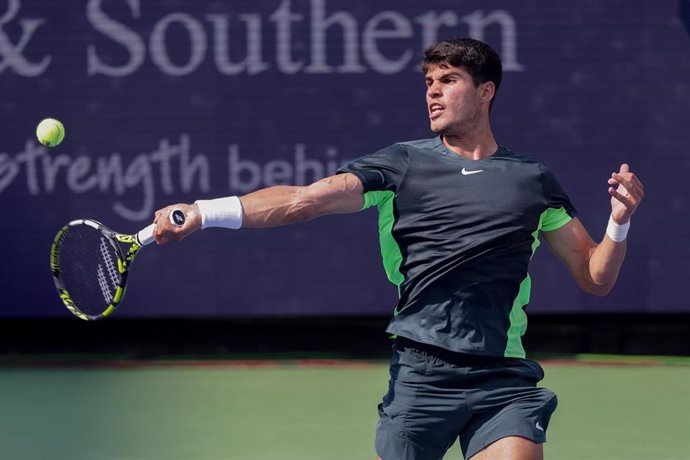 Archivo - El tenista español Carlos Alcaraz, en el torneo de Cincinnati.