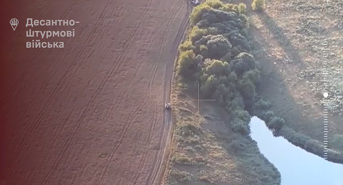 Captura del vídeo difundido por el Ejército de Ucrania