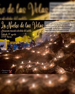 Cartel de La Noche de las Velas de Aroche (Huelva).