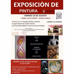 Cartel de la muestra pictórica 'Semillas de Orión', de Juanjo Garlo.