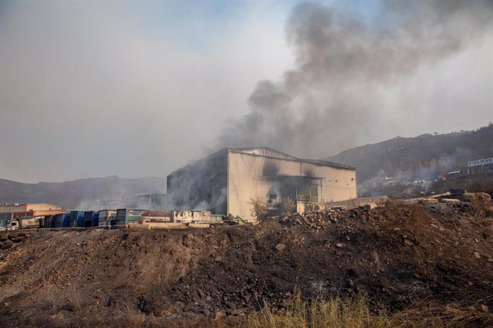 Imagen de archivo de incendios en Esmirna (Turquía) 