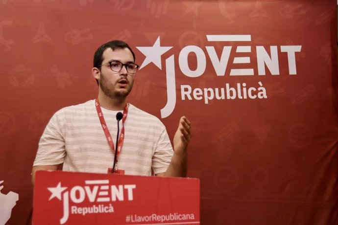 El portavoz de Jovent Republicà --juventudes de ERC--, Pol Baldomà