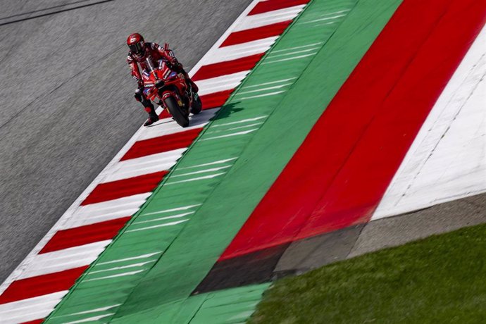 El piloto de MotoGP italiano Francesco Bagnaia (Ducati), en el Gran Premio de Austria 2024. 