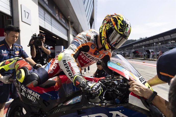 El piloto español de MotoGP Joan Mir (Repsol Honda), en el Gran Premio de Austria 2024.