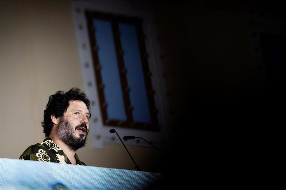 Juan Gómez El Kanka durante el pregón de la Feria de Málaga 2024.