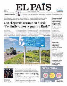 Portada de El País del 18 de agosto de 2024