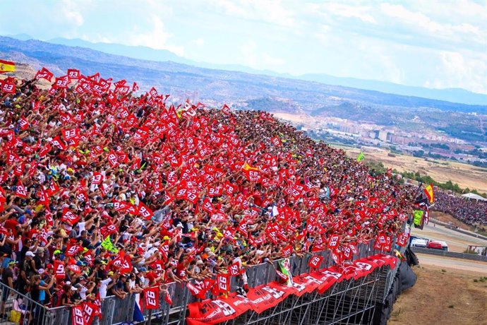 La grada 3B será la zona destinada para el club de fans de Marc Márquez y Álex Márquez en el Gran Premio GoPro de Aragón.