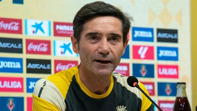El entrenador del Villarreal CF, Marcelino García Toral, en rueda de prensa