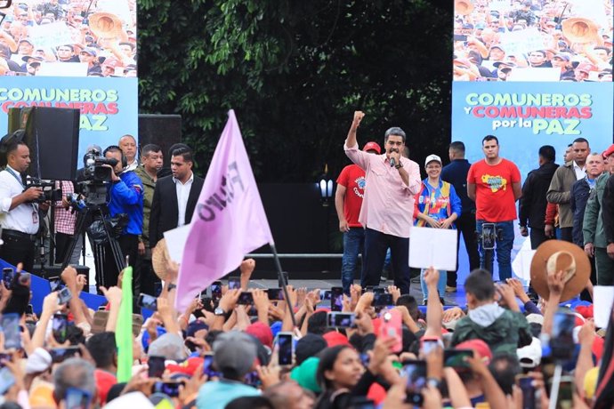 El presidente de Venezuela, Nicolás Maduro, en una manifestaicón 'chavista'