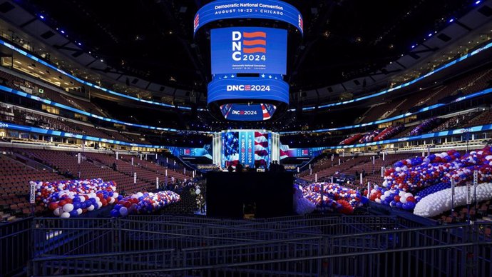 El United Center de Chicago, escenario de la Convención Nacional del Partido Demócrata