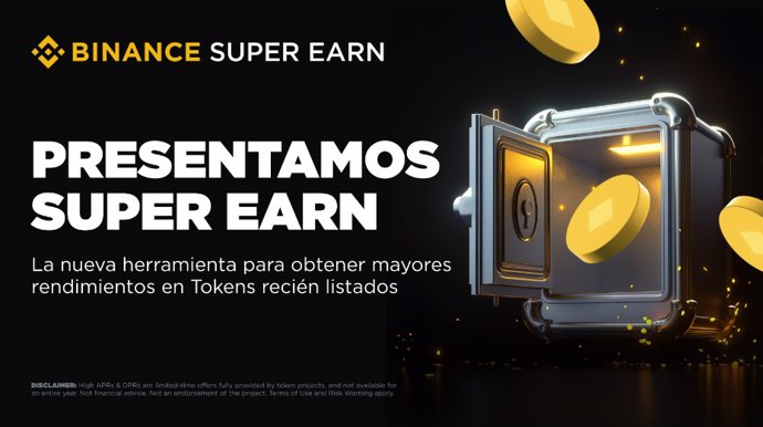 Binance lanza Super Earn que ofrece un porcentaje anual de rendimiento especial en tokens recién listados