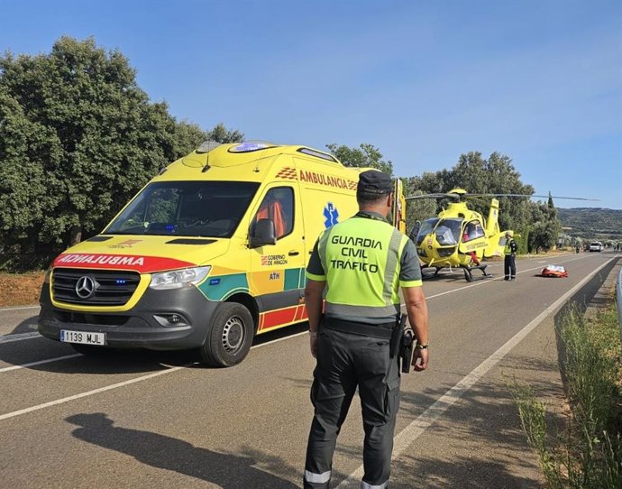 Un niño de 4 años, herido con pronóstico reservado tras un atropello frente al camping de Alquézar (Huesca).