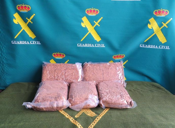 La Guardia Civil de Soria se incauta de 127 kilos de picadura de tábado ilícito a lo largo de este año.