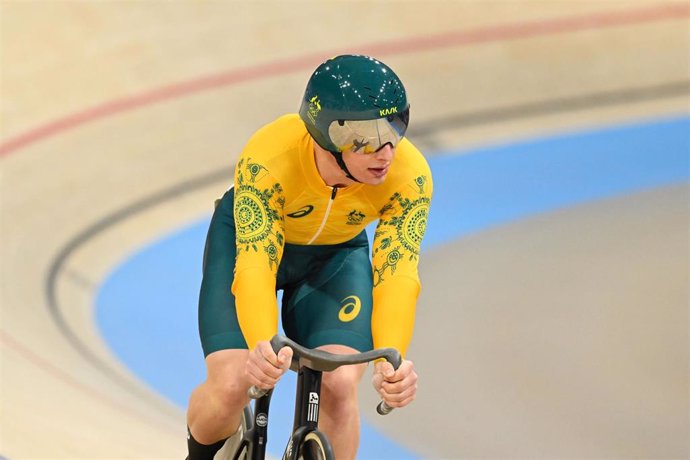 El ciclista australiano Matt Richardson durante los Juegos Olímpicos de París