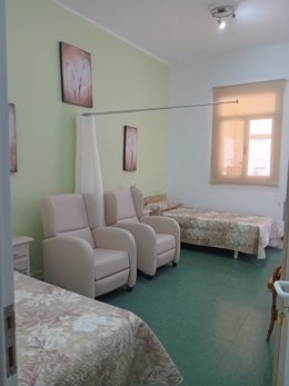 Sala del Hotel de Madres del Hospital de Puerto Real