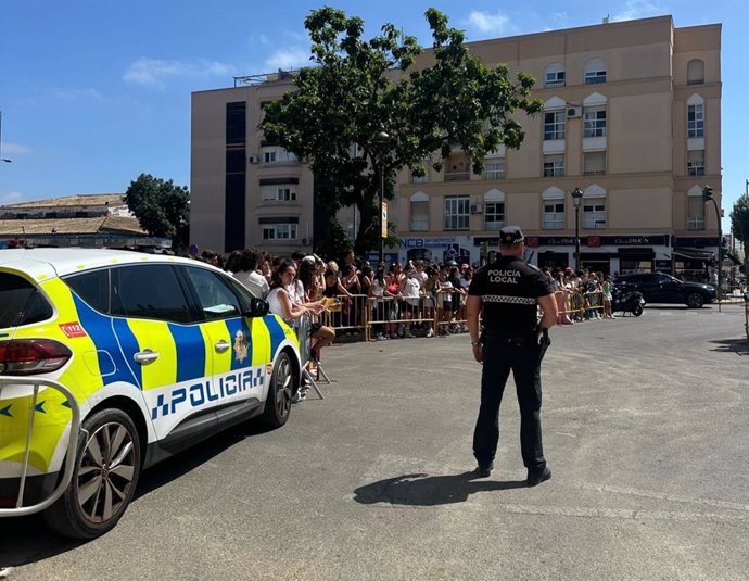 La Policía Local de El Puerto en tareas de seguridad ciudadana.