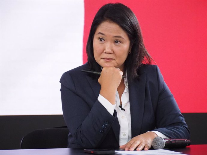 Archivo - June 12, 2021, Lima, Lima, Peru: Keiko Fujimori, candidate to the presidency of Peru for Fuerza Popular party, gives a press conference to foreign correspondents accredited in Peru. Six days after the elections, a winner has not yet been officia