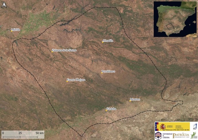 Territorio que atravesaba la vía romana entre Corduba y Emérita Augusta.