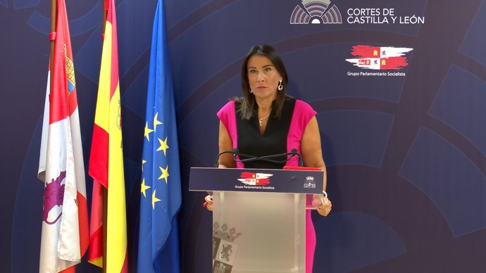 Ana Sánchez, durante su comparecencia antes los medios.